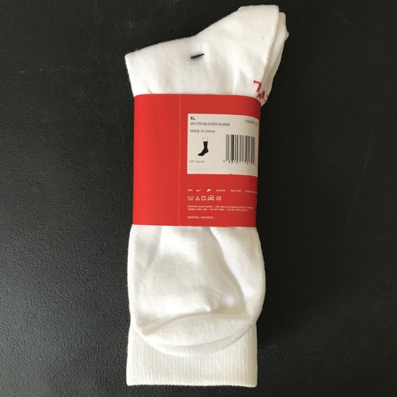 Nike XL 12-15 Crew Sock 3 Pairs Old School Vintage - Picture 3 of 4